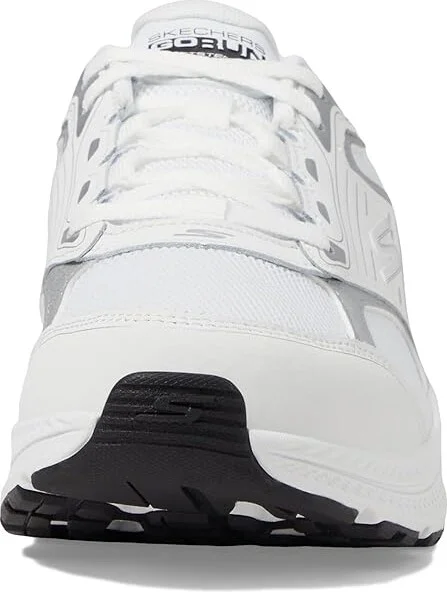SKECHERS Go Run Consistent 2.0 Advantage Women's Shoes White/Silver : 6 B - Medium, Leather - Image 3
