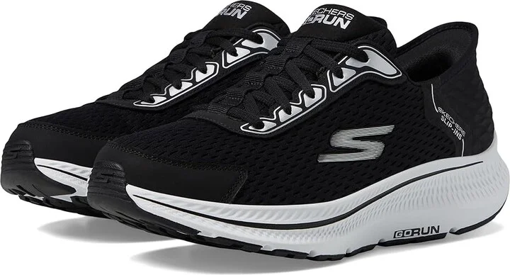 SKECHERS Go Run Consistent 2.0 - Empower Hands Free Slip-Ins Men's Shoes Black/White : 10 E - Wide, Synthetic