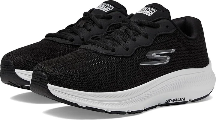 SKECHERS Go Run Consistent 2.0 Engaged Women's Shoes Black/White : 5.5 B - Medium, Textile