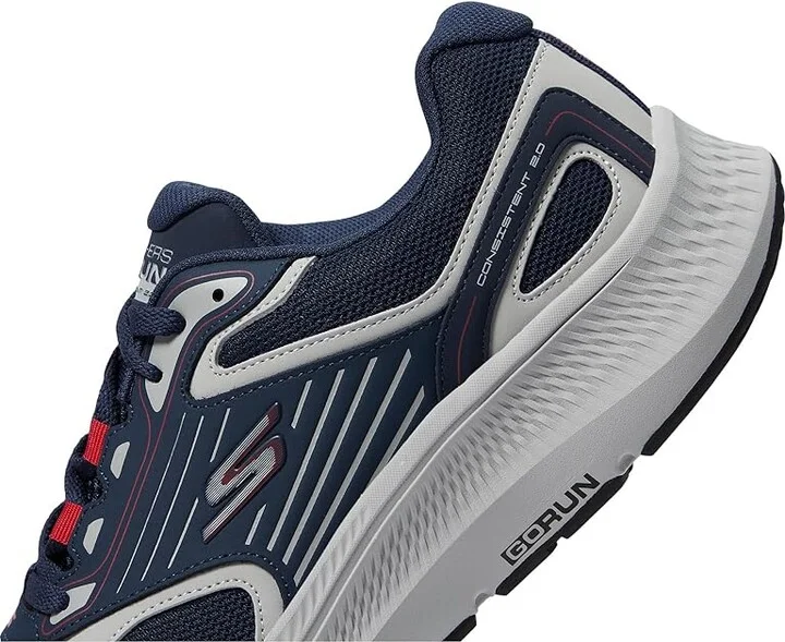 SKECHERS Go Run Consistent 2.0 Men's Shoes Navy/Red : 11 D - Medium, Leather/Textile - Image 4