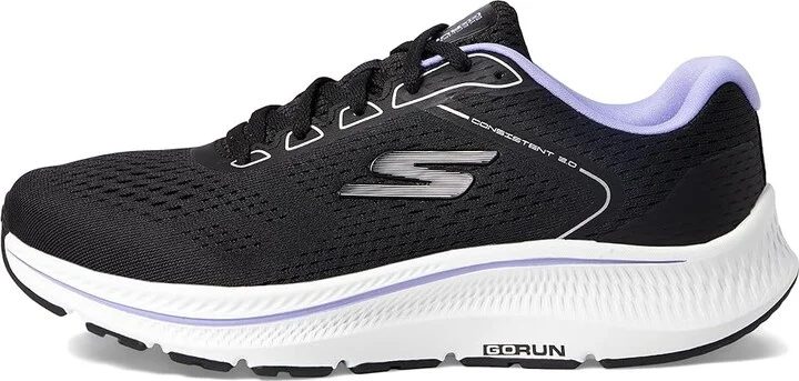 SKECHERS Go Run Consistent 2.0 Mile Women's Shoes Black/Lavender : 9.5 B - Medium, Rubber/Textile - Image 5