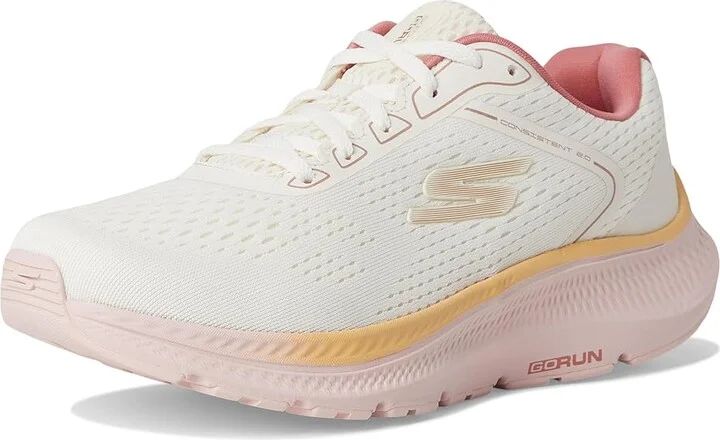 SKECHERS Go Run Consistent 2.0 Mile Women's Shoes Natural/Pink : 5 B - Medium, Rubber/Textile - Image 5