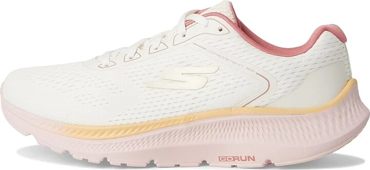 SKECHERS Go Run Consistent 2.0 Mile Women's Shoes Natural/Pink : 5 B - Medium, Rubber/Textile - Image 6