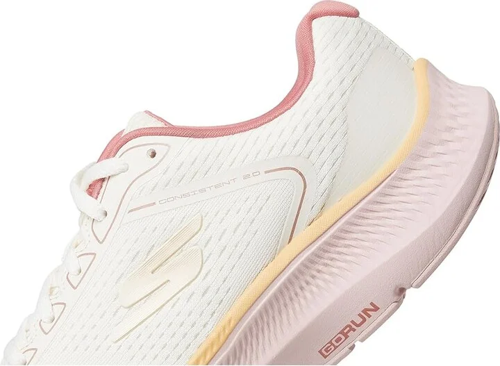 SKECHERS Go Run Consistent 2.0 Mile Women's Shoes Natural/Pink : 5 B - Medium, Rubber/Textile - Image 7