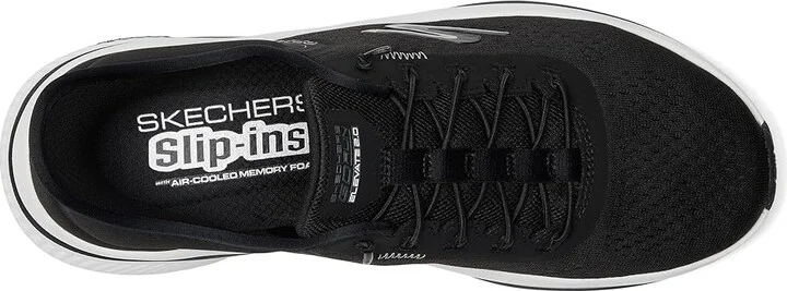 SKECHERS Go Run Elevate 2.0 Banyan Hands Free Slip-Ins Women's Shoes Black/White : 5.5 B - Medium, Synthetic - Image 2