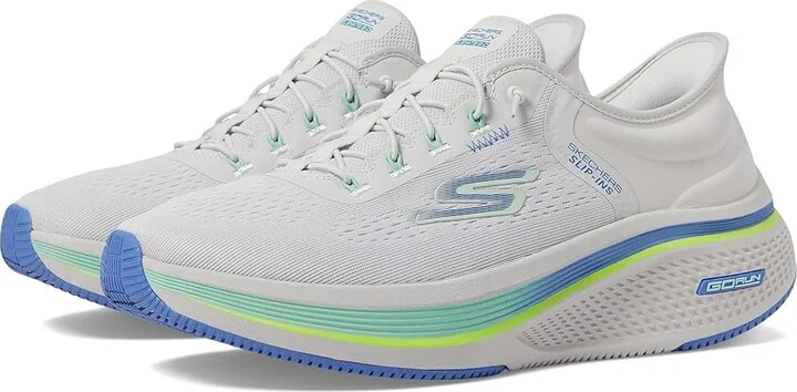 SKECHERS Go Run Elevate 2.0 Banyan Hands Free Slip-Ins Women's Shoes Gray/Blue : 6 B - Medium, Synthetic