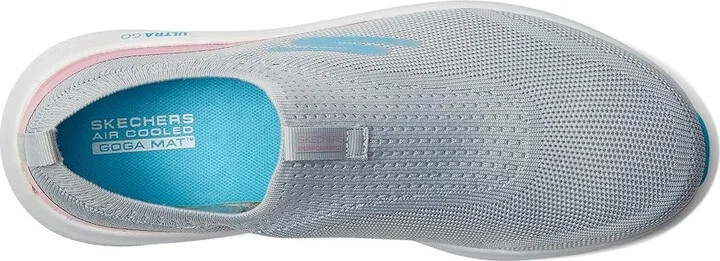 SKECHERS Go Run Elevate Knit Slip-On Women's Running Shoes Gray/Pink : 5.5 B - Medium, Textile - Image 2