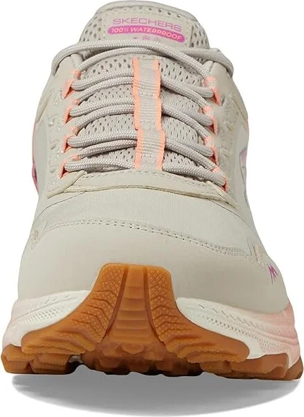 SKECHERS Go Run Trail Altitude 2.0 Pine Ridge Waterproof Women's Climbing Shoes Natural/Pink : 9.5 B - Medium, Leather - Image 3