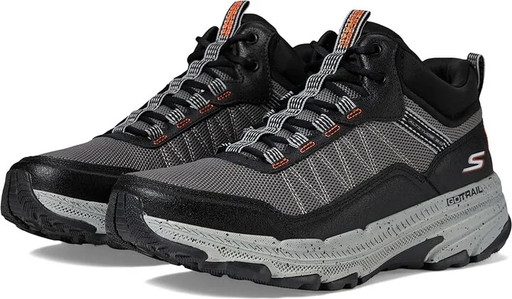 SKECHERS Go Run Trail Altitude 2.0 - Ridgetop Midtop Men's Shoes Charcoal/Orange : 7 D - Medium, Leather
