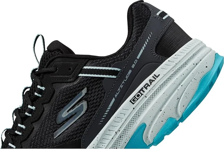SKECHERS Go Run Trail Altitude 2.0 Women's Shoes Black/Aqua : 5 B - Medium, Leather - Image 4