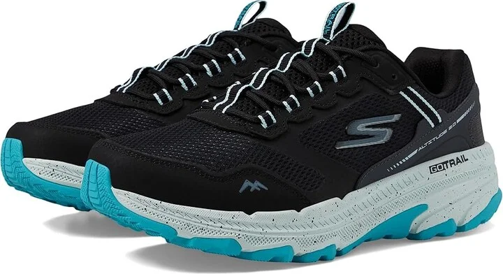 SKECHERS Go Run Trail Altitude 2.0 Women's Shoes Black/Aqua : 5 B - Medium, Leather