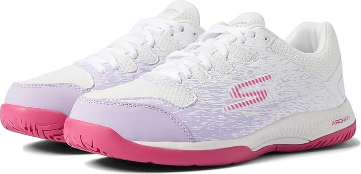 SKECHERS Go Train Arch Fit Viper Court - Pickleball Women's Running Shoes White/Lavender : 5 B - Medium, Textile/Synthetic