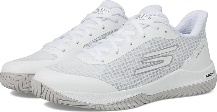 SKECHERS Go Train Arch Fit Viper Court Pro - Pickleball Women's Tennis Shoes White : 5.5 B - Medium, Synthetic/Textile