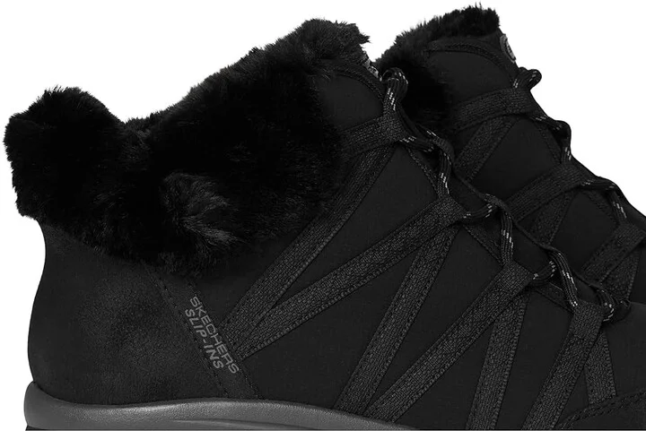 SKECHERS Graceful - Cozy Strolls Hands Free Slip-Ins Women's Boots Black/Black : 5.5 B - Medium, Textile - Image 7