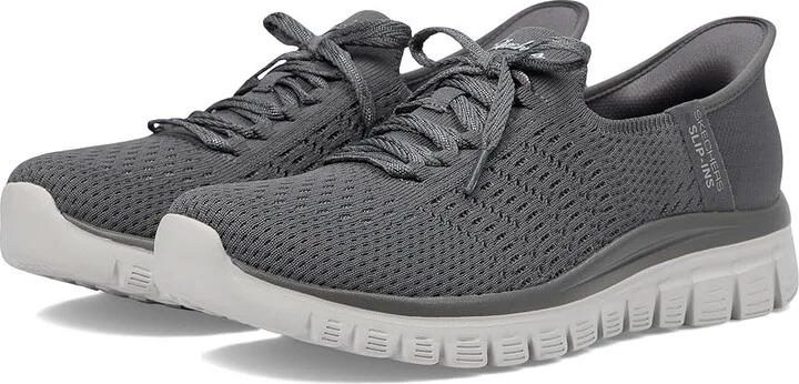 SKECHERS Graceful - First Blush Hands Free Slip-Ins Women's Shoes Charcoal : 5.5 B - Medium, Synthetic