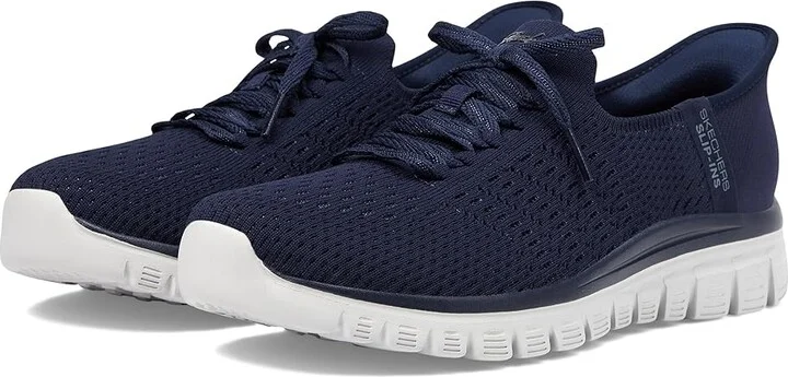 SKECHERS Graceful - First Blush Hands Free Slip-Ins Women's Shoes Navy : 6 B - Medium, Synthetic