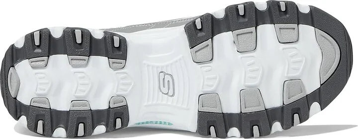 SKECHERS Hands Free Slip-Ins D'Lites Women's Shoes Grey Light Pink : 5.5 C - Wide, Leather - Image 3