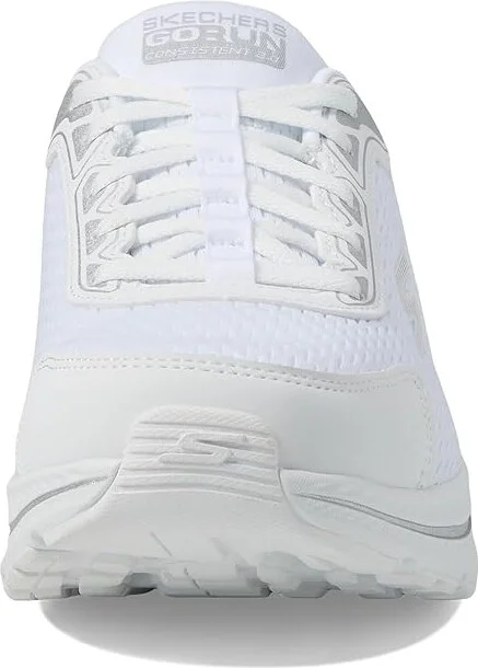 SKECHERS Hands Free Slip-Ins Go Run Consistent 2.0 Endure Sneaker Women's Shoes White/Silver : 9.5 B - Medium, Textile - Image 3