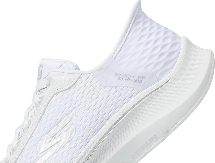 SKECHERS Hands Free Slip-Ins Go Run Consistent 2.0 Endure Sneaker Women's Shoes White/Silver : 9.5 B - Medium, Textile - Image 4
