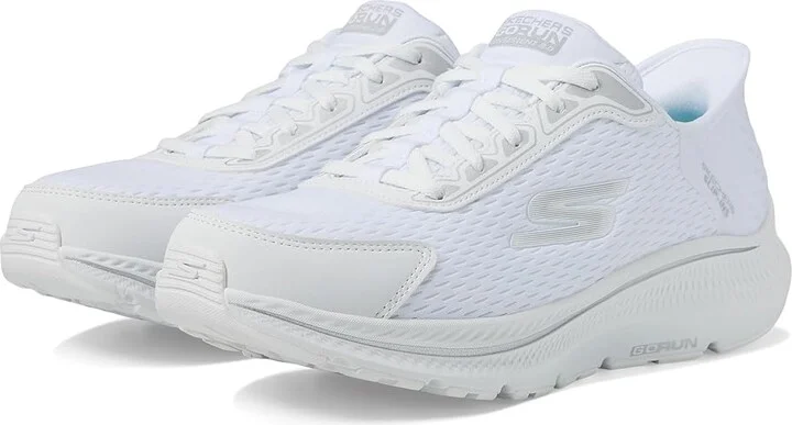 SKECHERS Hands Free Slip-Ins Go Run Consistent 2.0 Endure Sneaker Women's Shoes White/Silver : 9.5 B - Medium, Textile