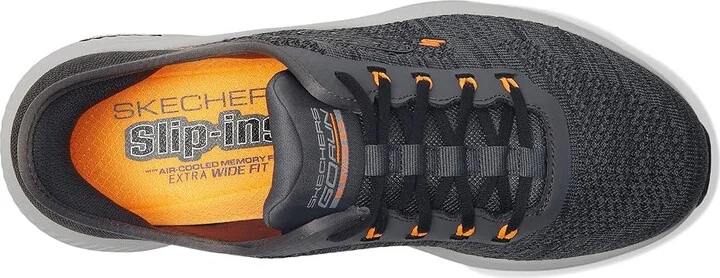 SKECHERS Hands Free Slip-ins: Go Run Elevate 2.0 Steady Motion Men's Shoes Charcoal : 8 EE - Wide, Rubber/Synthetic - Image 2