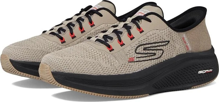 SKECHERS Hands Free Slip-ins: Go Run Elevate 2.0 Steady Motion Men's Shoes Taupe/Black : 13 D - Medium, Rubber/Synthetic