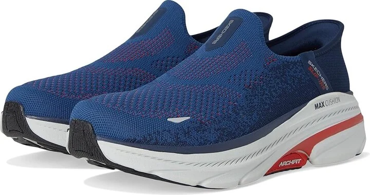 SKECHERS Hands Free Slip-ins Max Cushioning Arch Fit 2.0 - Fortuitous 2.0 Men's Shoes Navy/Red : 8.5 EE - Wide, Synthetic