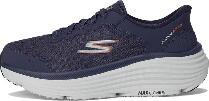 SKECHERS Hands Free Slip-ins Max Cushioning Endeavour Men's Running Shoes Navy/Orange : 7.5 D - Medium, Synthetic - Image 6