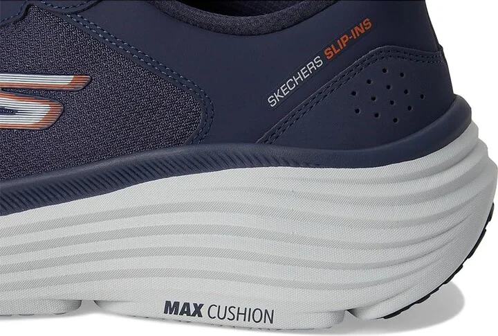 SKECHERS Hands Free Slip-ins Max Cushioning Endeavour Men's Running Shoes Navy/Orange : 7.5 D - Medium, Synthetic - Image 7