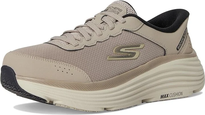 SKECHERS Hands Free Slip-ins Max Cushioning Endeavour Men's Shoes Taupe/Black : 9.5 E - Wide, Synthetic - Image 5