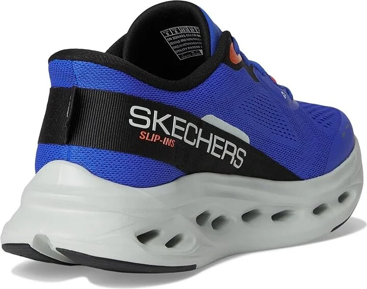 SKECHERS Hands Free Slip-ins Max Cushioning Glide-Step - Advert Sneaker Men's Running Shoes Blue/Orange : 7 D - Medium - Image 4