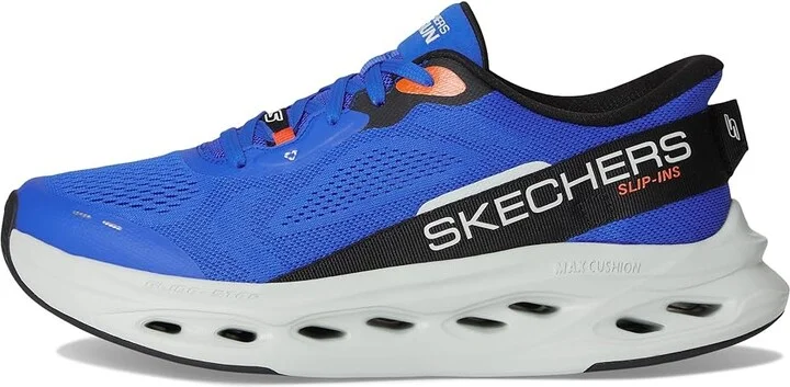 SKECHERS Hands Free Slip-ins Max Cushioning Glide-Step - Advert Sneaker Men's Running Shoes Blue/Orange : 7 D - Medium - Image 6