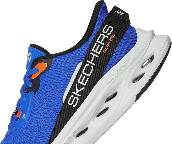 SKECHERS Hands Free Slip-ins Max Cushioning Glide-Step - Advert Sneaker Men's Running Shoes Blue/Orange : 7 D - Medium - Image 7