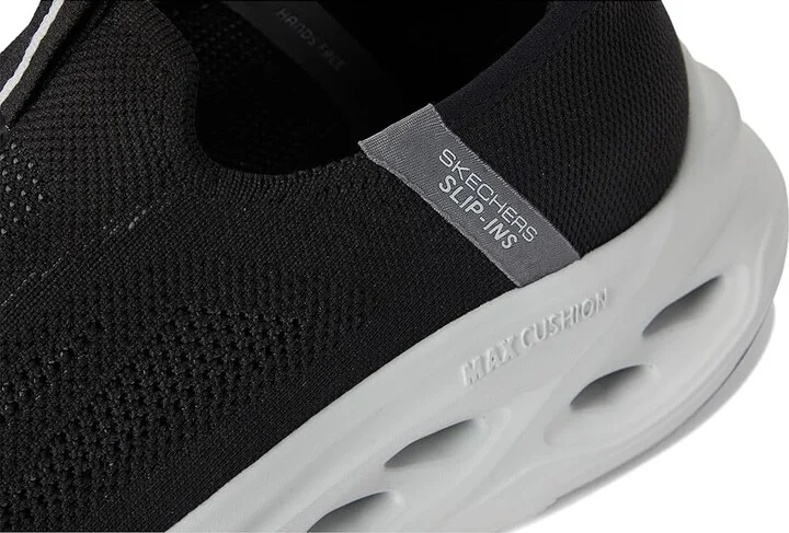 SKECHERS Hands Free Slip-ins Max Cushioning Glide-step Sneaker Men's Shoes Black/Gray : 10 E - Wide, Synthetic - Image 7