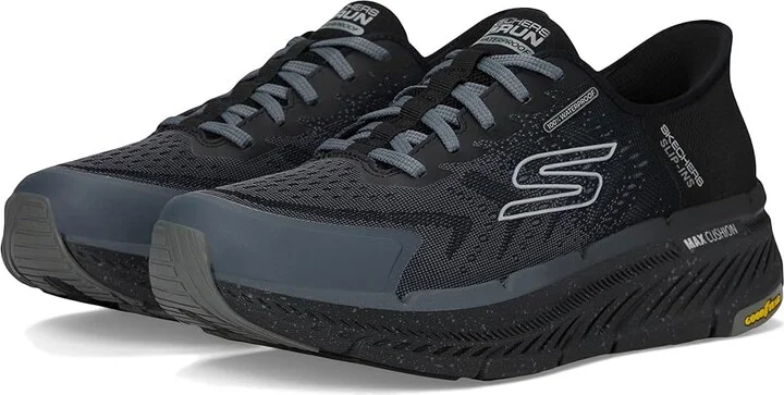 SKECHERS Hands Free Slip-ins Max Cushioning Premier 2.0 - 100% Waterproof Stanch Men's Shoes Black/Black : 7 D - Medium, Textile
