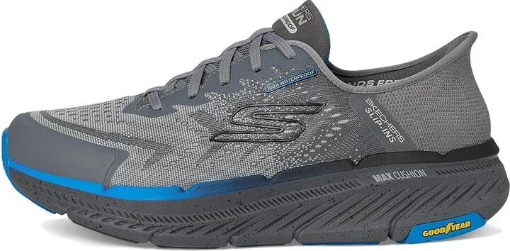 SKECHERS Hands Free Slip-ins Max Cushioning Premier 2.0 - 100% Waterproof Stanch Men's Shoes Charcoal : 7 EE - Wide, Textile - Image 6