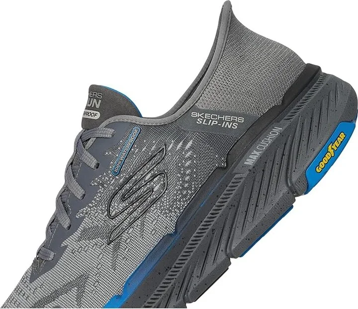 SKECHERS Hands Free Slip-ins Max Cushioning Premier 2.0 - 100% Waterproof Stanch Men's Shoes Charcoal : 7 EE - Wide, Textile - Image 7