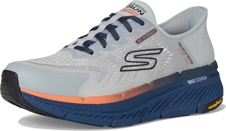 SKECHERS Hands Free Slip-ins Max Cushioning Premier 2.0 - 100% Waterproof Stanch Men's Shoes Grey/Navy : 7 D - Medium, Textile - Image 5