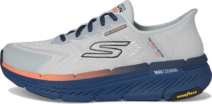 SKECHERS Hands Free Slip-ins Max Cushioning Premier 2.0 - 100% Waterproof Stanch Men's Shoes Grey/Navy : 7 D - Medium, Textile - Image 6