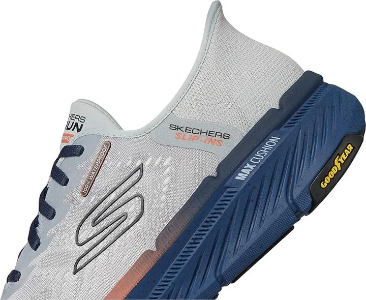 SKECHERS Hands Free Slip-ins Max Cushioning Premier 2.0 - 100% Waterproof Stanch Men's Shoes Grey/Navy : 7 D - Medium, Textile - Image 7