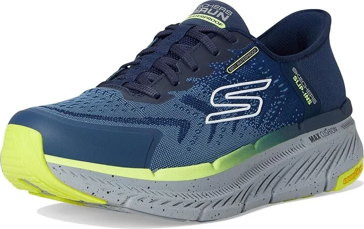 SKECHERS Hands Free Slip-ins Max Cushioning Premier 2.0 - 100% Waterproof Stanch Men's Shoes Navy/Yellow : 7.5 D - Medium, Textile - Image 5