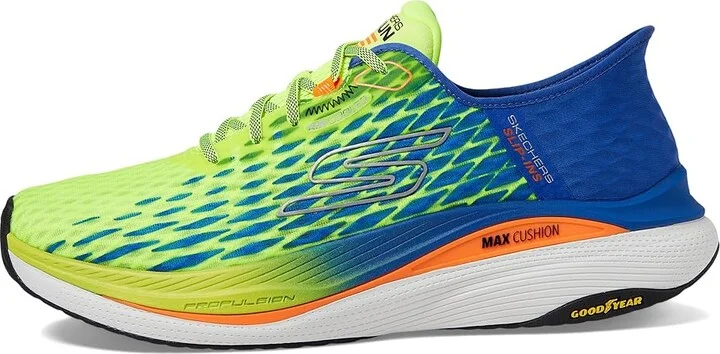 SKECHERS Hands Free Slip-ins Max Cushioning Propulsion Men's Shoes Yellow/Blue : 9.5 D - Medium, Rubber - Image 5