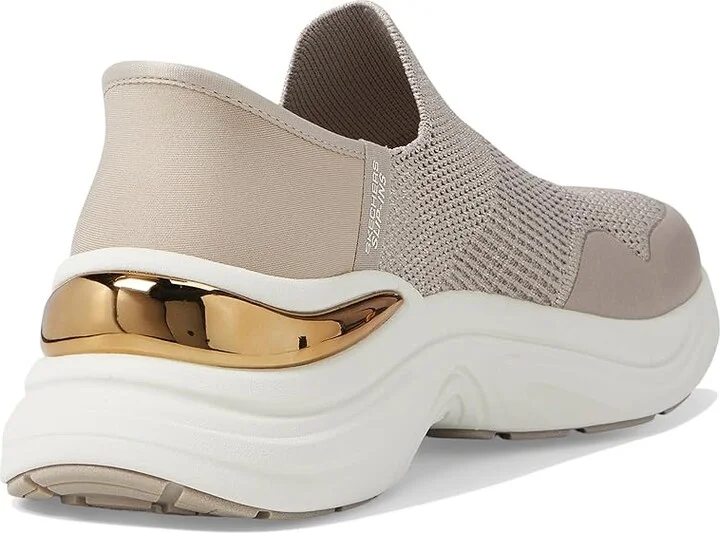 SKECHERS Hazel - Sugarland Hands Free Slip-In Women's Shoes Taupe/Gold : 5.5 B - Medium, Synthetic - Image 4