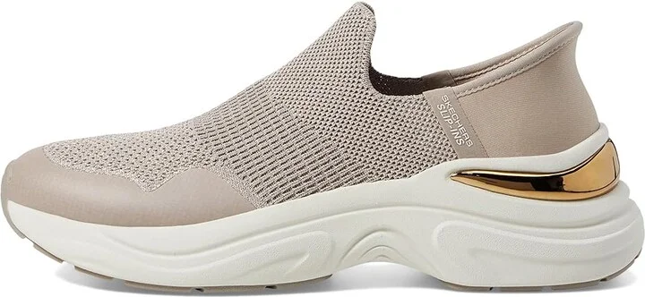 SKECHERS Hazel - Sugarland Hands Free Slip-In Women's Shoes Taupe/Gold : 5.5 B - Medium, Synthetic - Image 6