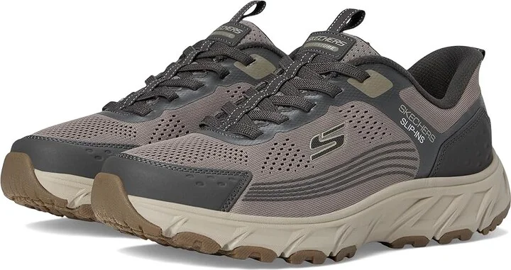 SKECHERS Hillcrest 2.0 Hands Free Slip-in Men's Shoes Dark Taupe : 9.5 D - Medium, Textile