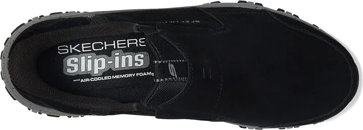SKECHERS Hillcrest Cedar Root Hands Free Slip-in Men's Shoes Black : 14 D - Medium, Polyester/Suede - Image 2