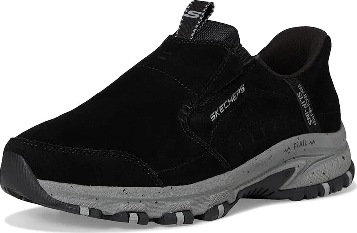 SKECHERS Hillcrest Cedar Root Hands Free Slip-in Men's Shoes Black : 14 D - Medium, Polyester/Suede - Image 5