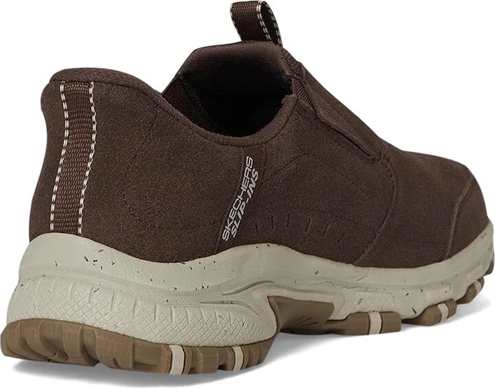 SKECHERS Hillcrest Cedar Root Hands Free Slip-in Men's Shoes Brown : 7 D - Medium, Polyester/Suede - Image 4