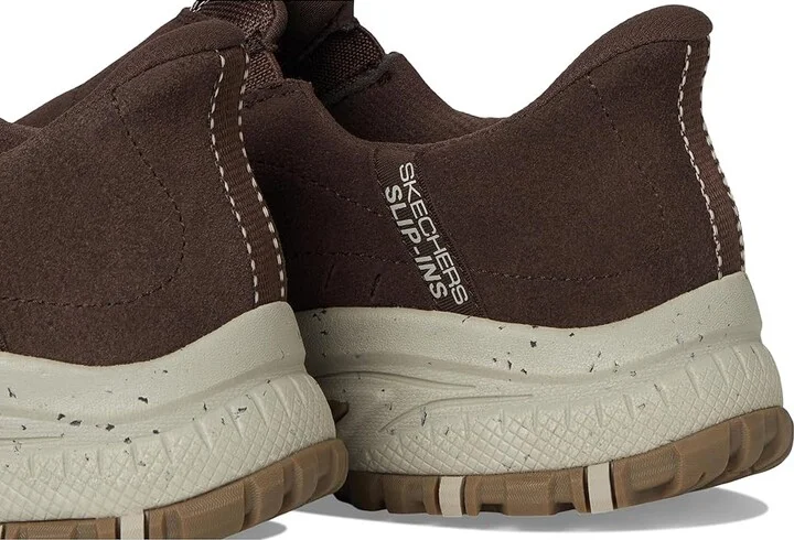 SKECHERS Hillcrest Cedar Root Hands Free Slip-in Men's Shoes Brown : 7 D - Medium, Polyester/Suede - Image 7