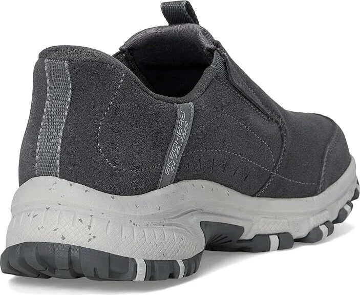SKECHERS Hillcrest Cedar Root Hands Free Slip-in Men's Shoes Charcoal : 7.5 D - Medium, Polyester/Suede - Image 4
